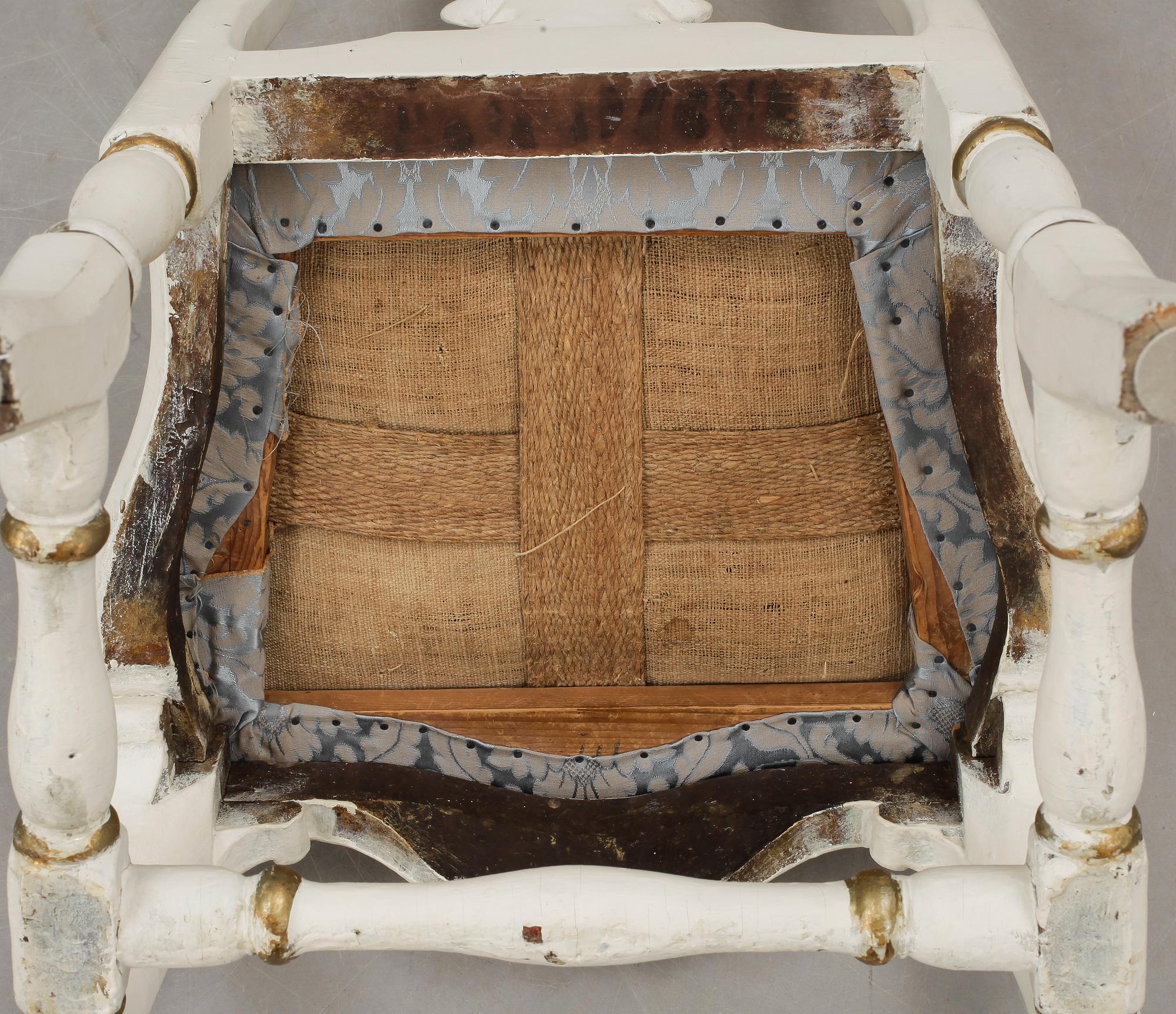 STOLAR, ett par, senbarock, 1700-tal.