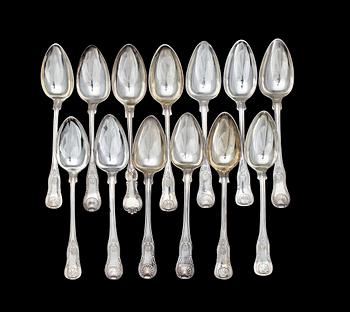 SKEDAR, 13 st, silver, 1834, Adolf Zethelius. Tot. vikt. 858 g.