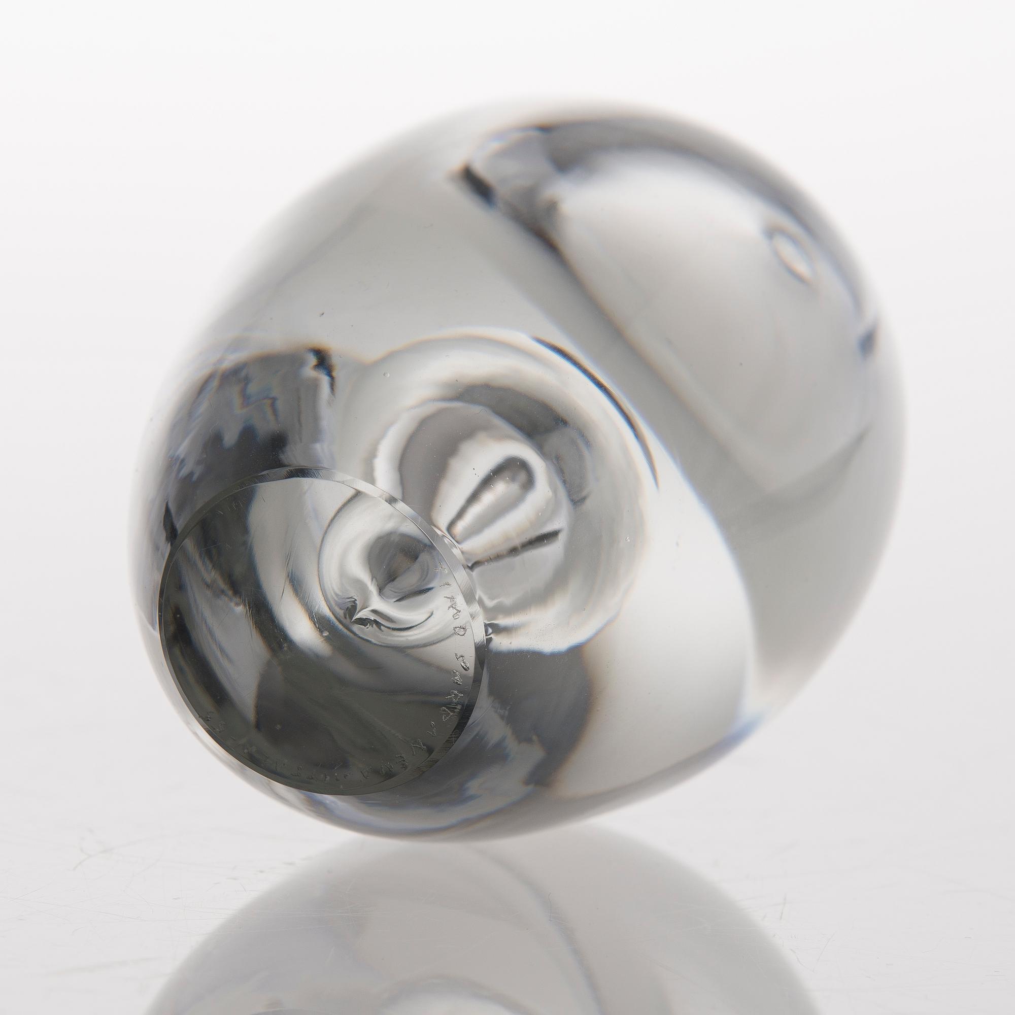 TIMO SARPANEVA, glasskulptur, 'Tåren 3575', signerad Timo Sarpaneva, Iittala -55.