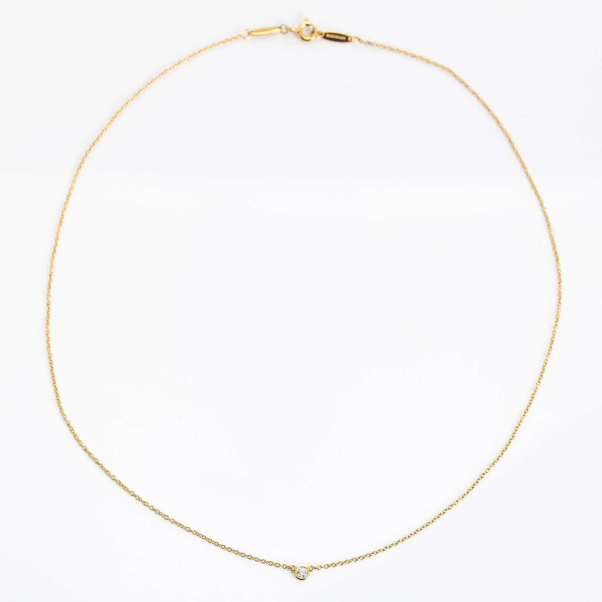 Tiffany & Co, Elsa Peretti, necklace, 'Diamonds by the Yard', 18K gold with a diamond approx. 0.05 ct.