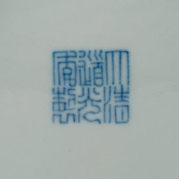 Two dishes, presumably Republic with Daoguangs seal mark (1912-1949).