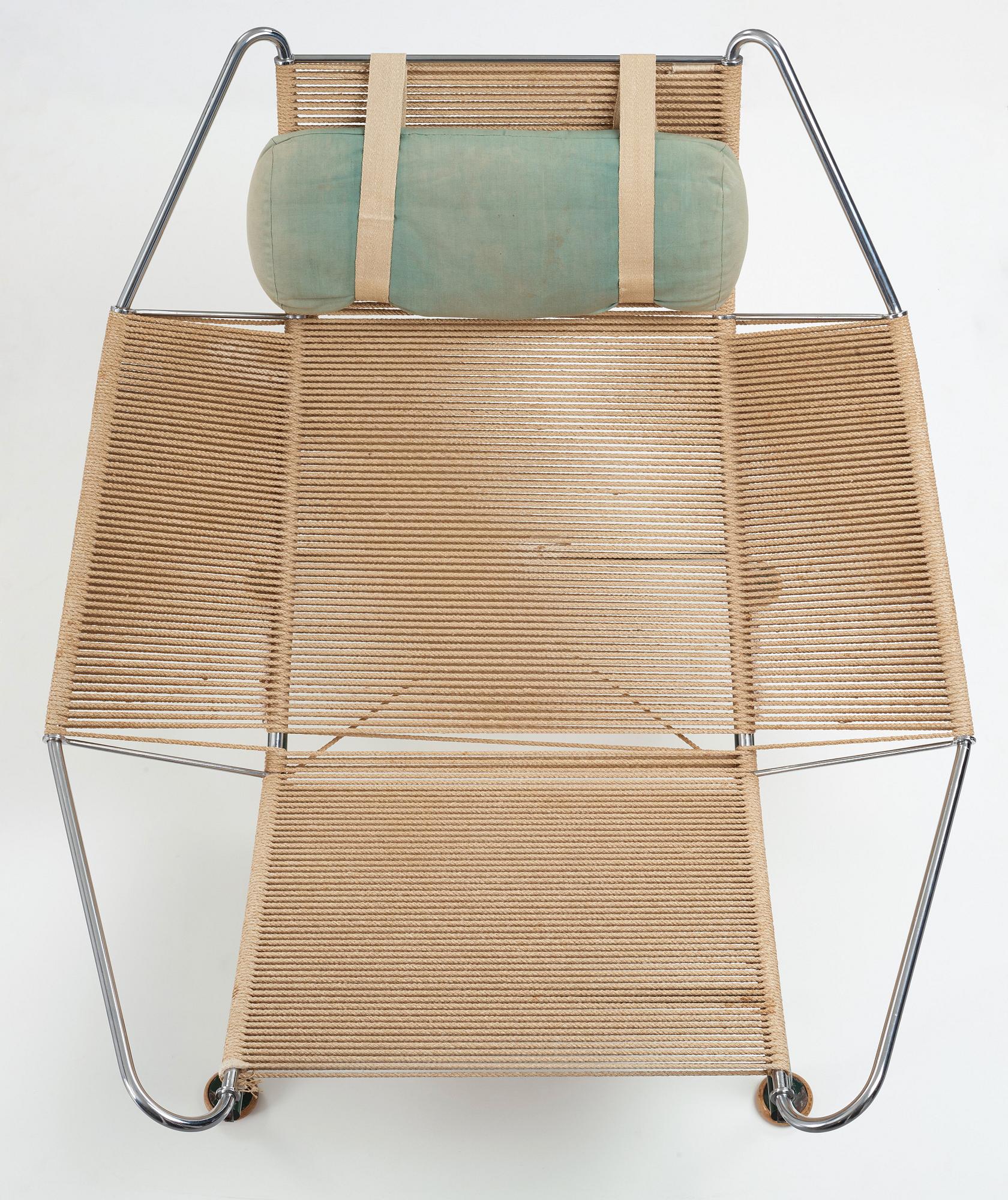 Hans J. Wegner, a 'Flag Halyard' easy chair, Getama, Denmark.