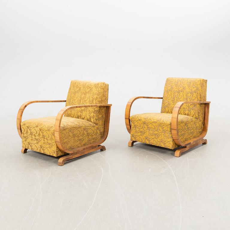 Fåtöljer, 2 st, Art Deco, 1900-talets första hälft.