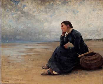 58. August Hagborg, Waiting by the ocean.