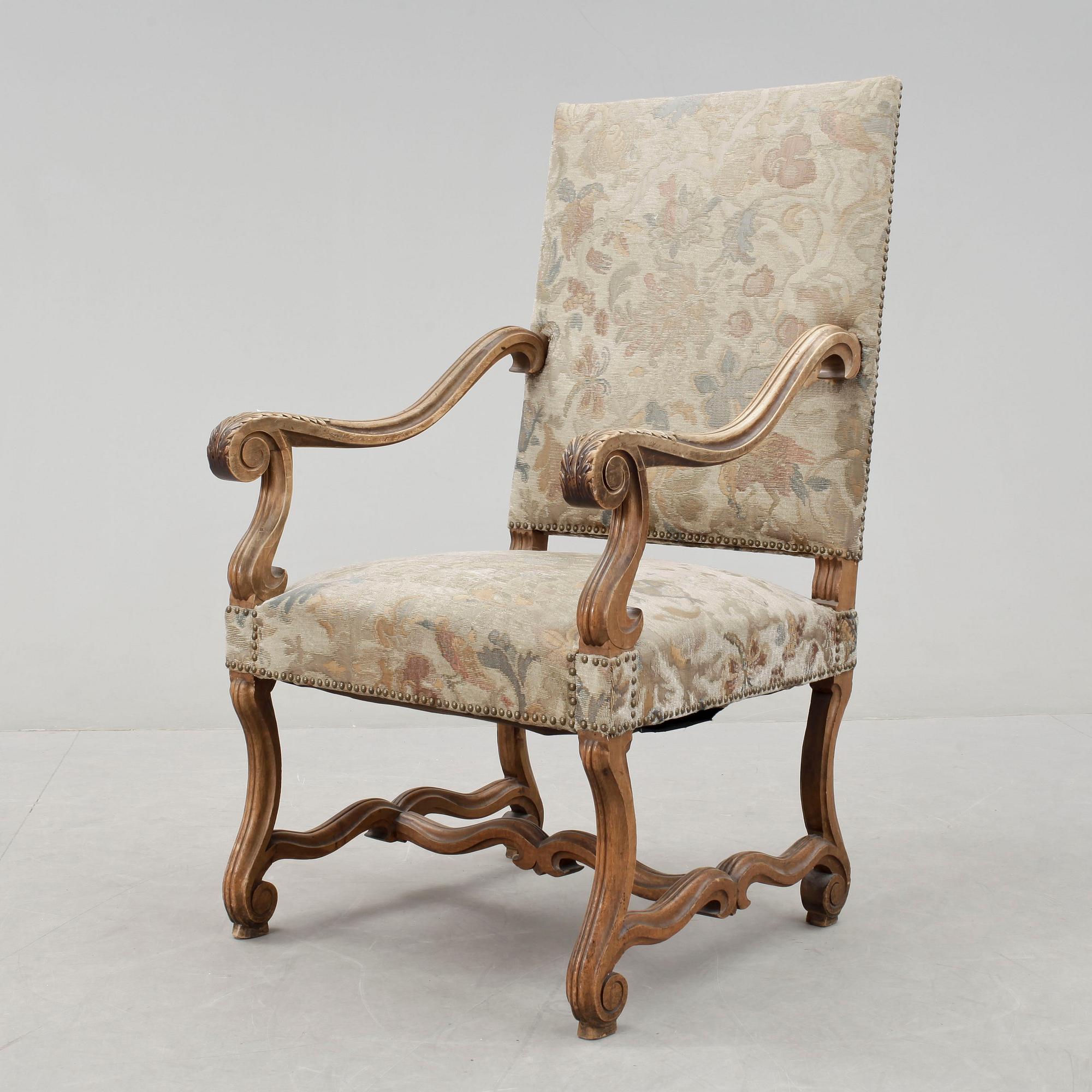 KARMSTOL, barockstil, 1800-tal.