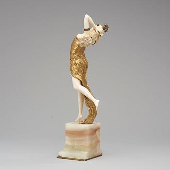 A Henry Fugère gilt bronze and ivory 'Salome' sculpture, France ca 1925.