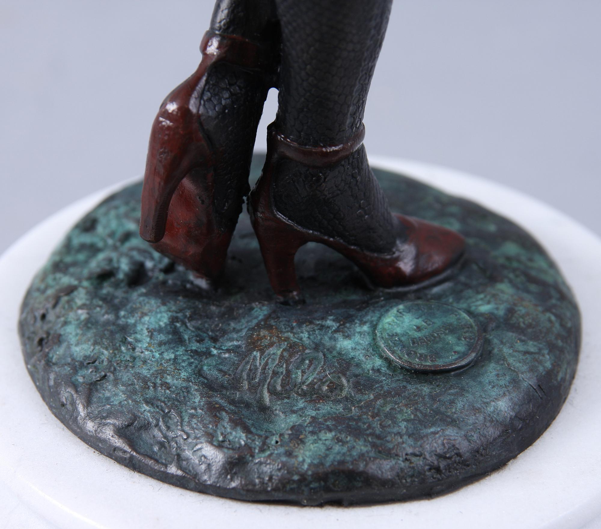 SKULPTUR, patinerad brons, märkt Milo. 2000-tal.