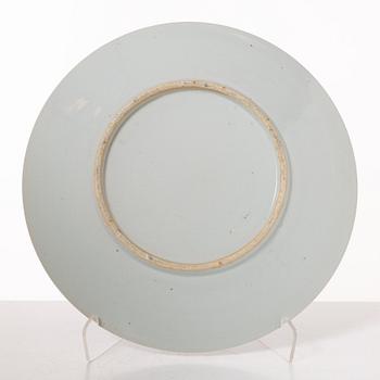 A group  of three serving dishes, a serving bowl, a cup, and seven plates, porcelain, including China 18th century.