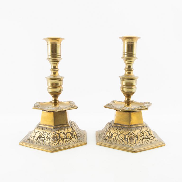 Candelabras, a pair, Baroque style, first half of the 20th century.
