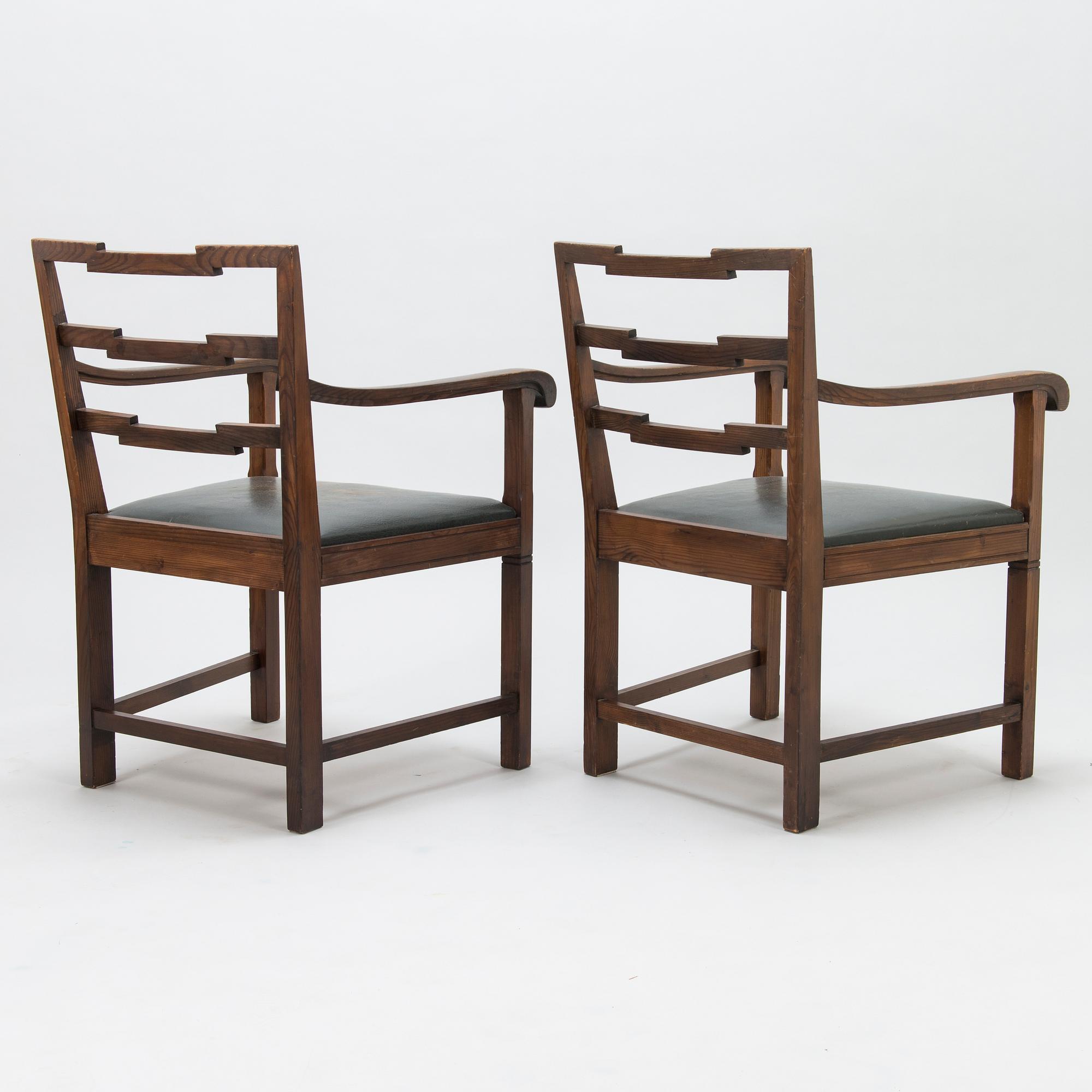 MIKKO S. NUPPONEN, a set of six 1930's 'Jukola' chairs for HMN Huonekaluliike Mikko Nupponen. Finland.