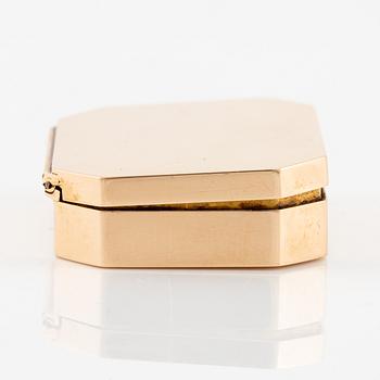 A Swedish 18K gold vinaigrette/scent box, mark of Johan Daniel Blomsterwall, (active 1810-1841 (1843)) Gothenburg.