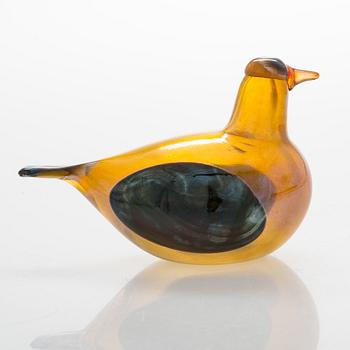 Oiva Toikka, "årsfågel 2001", signerad O. Toikka Nuutajärvi.