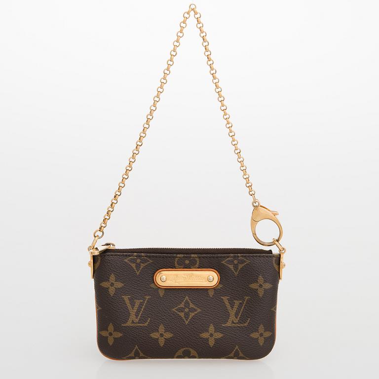 Louis Vuitton, Monogram canvas 'Mini pochette' and cardholder.