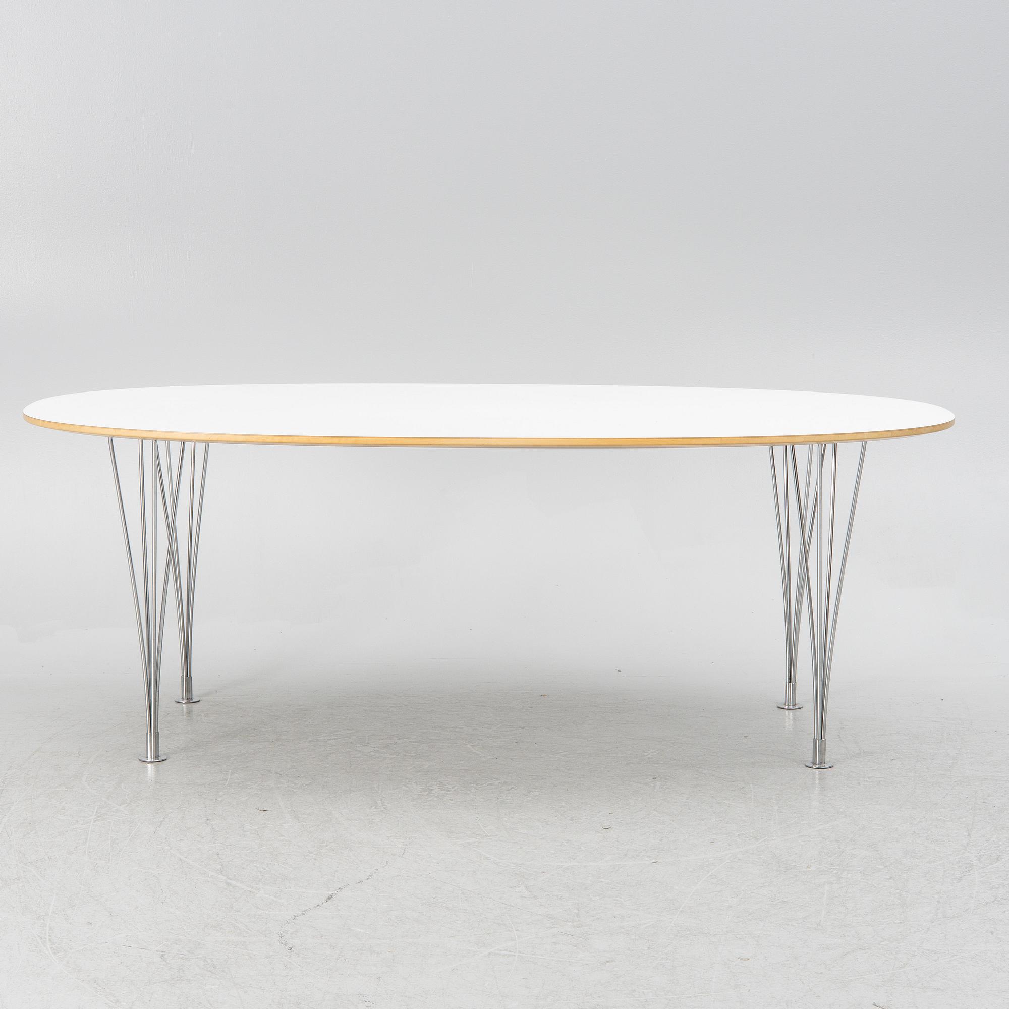 Bruno Mathsson & Piet Hein, dining table, "Superellipse", Bruno Mathsson International, Värnamo, 2011.