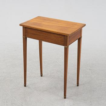 A late Gustavian mahogany veneered sewing-table, circa 1800.