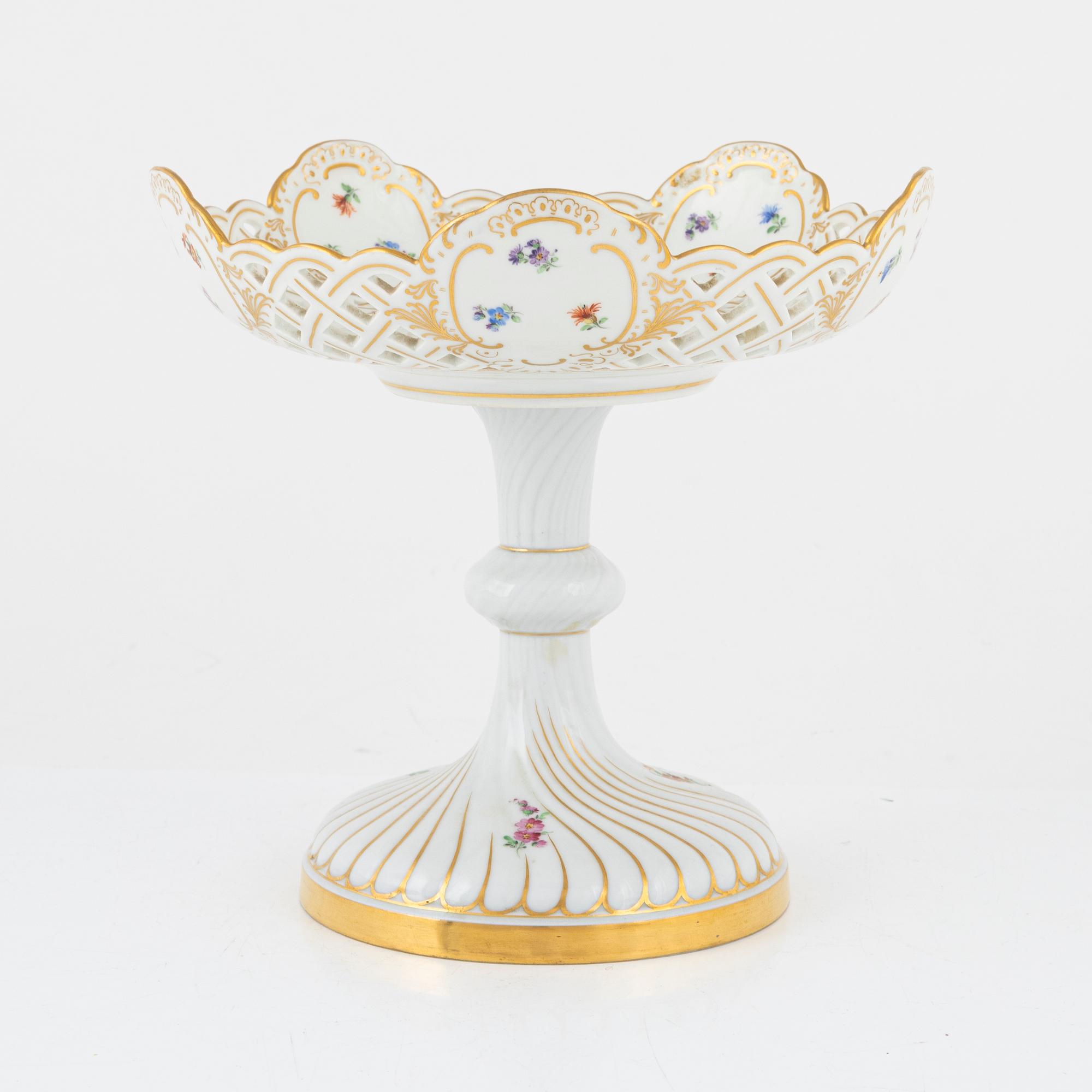 Kakfat, porslin, Meissen, Tyskland, omkring år 1900.