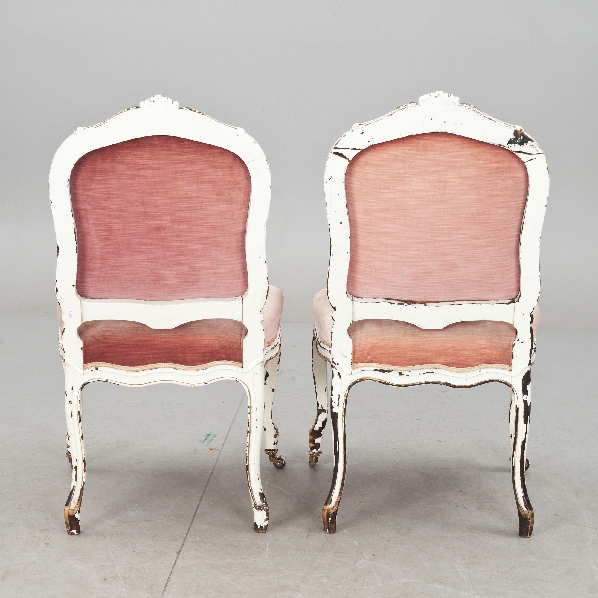 STOLAR, ett par. Louis XV-stil, Frankrike, 1800-tal.