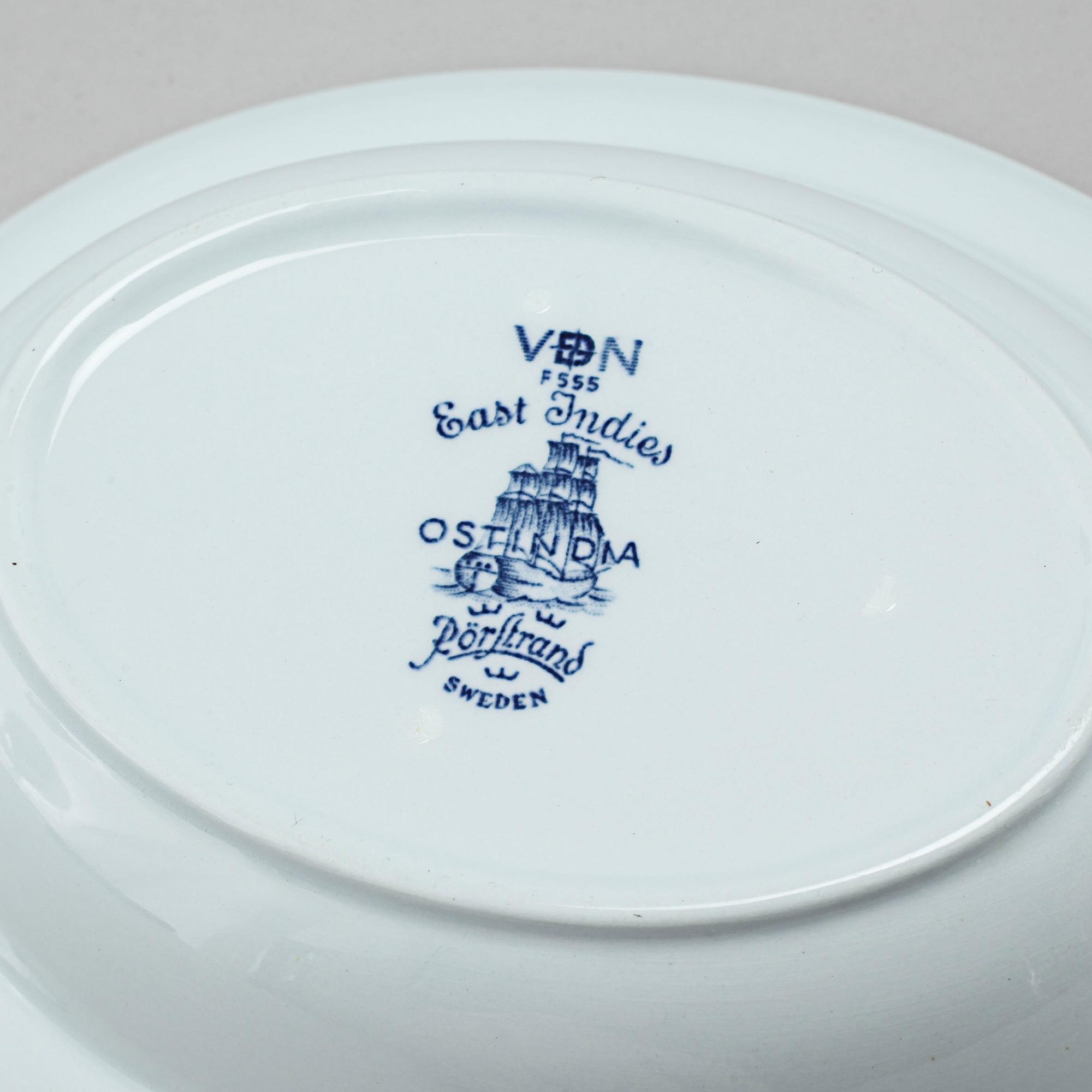 24 pieces of "Ostindia" table ware in earthenware, Rörstrand, 20th century.