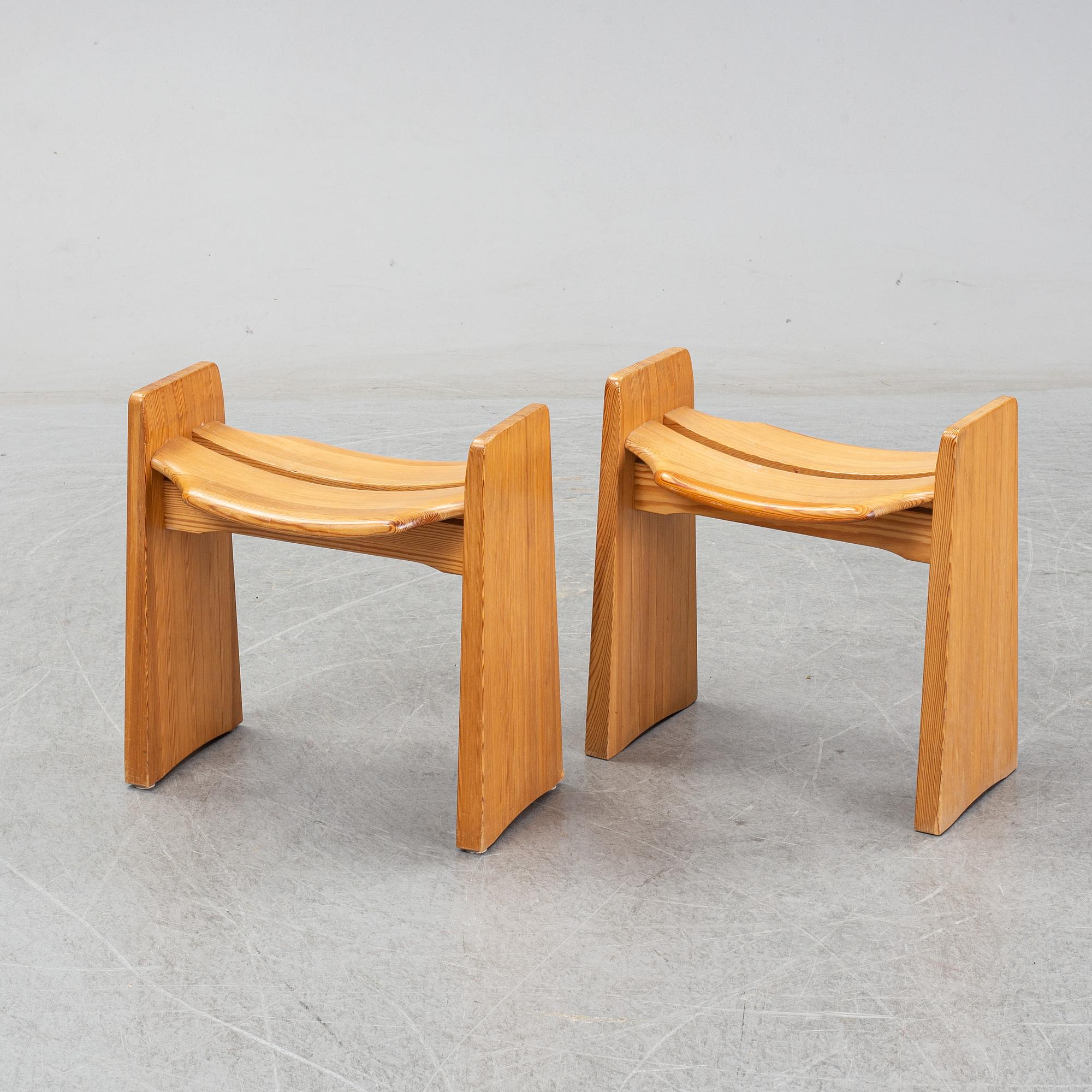 Gilbert Marklund, a pair of 'Jonte' chairs, designed 1969.