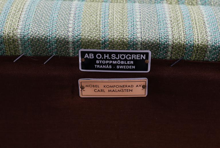 FÅTÖLJER, 1 par, "Patronen", Carl Malmsten, AB O.H. Sjögren, Tranås, 1900-talets andra hälft.