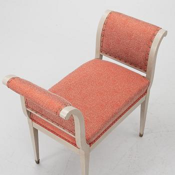 A pair of late Gustavian-style stools, ca 1900.