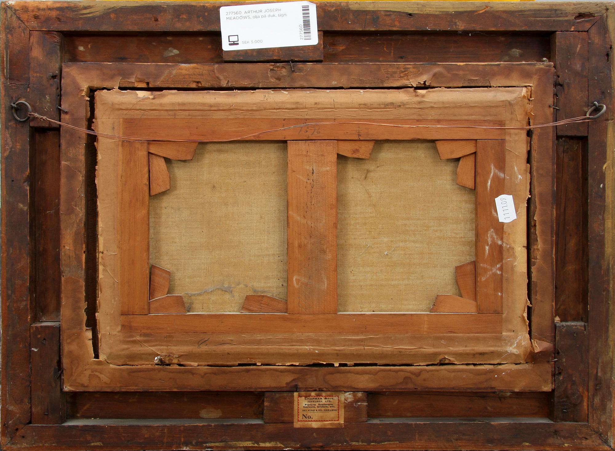 ARTHUR JOSEPH MEADOWS, olja på duk, sign.