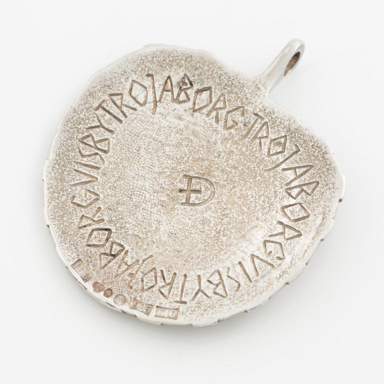 Inga-Britt "Ibe" Dahlquist, a pendant, silver, Visby 1984.