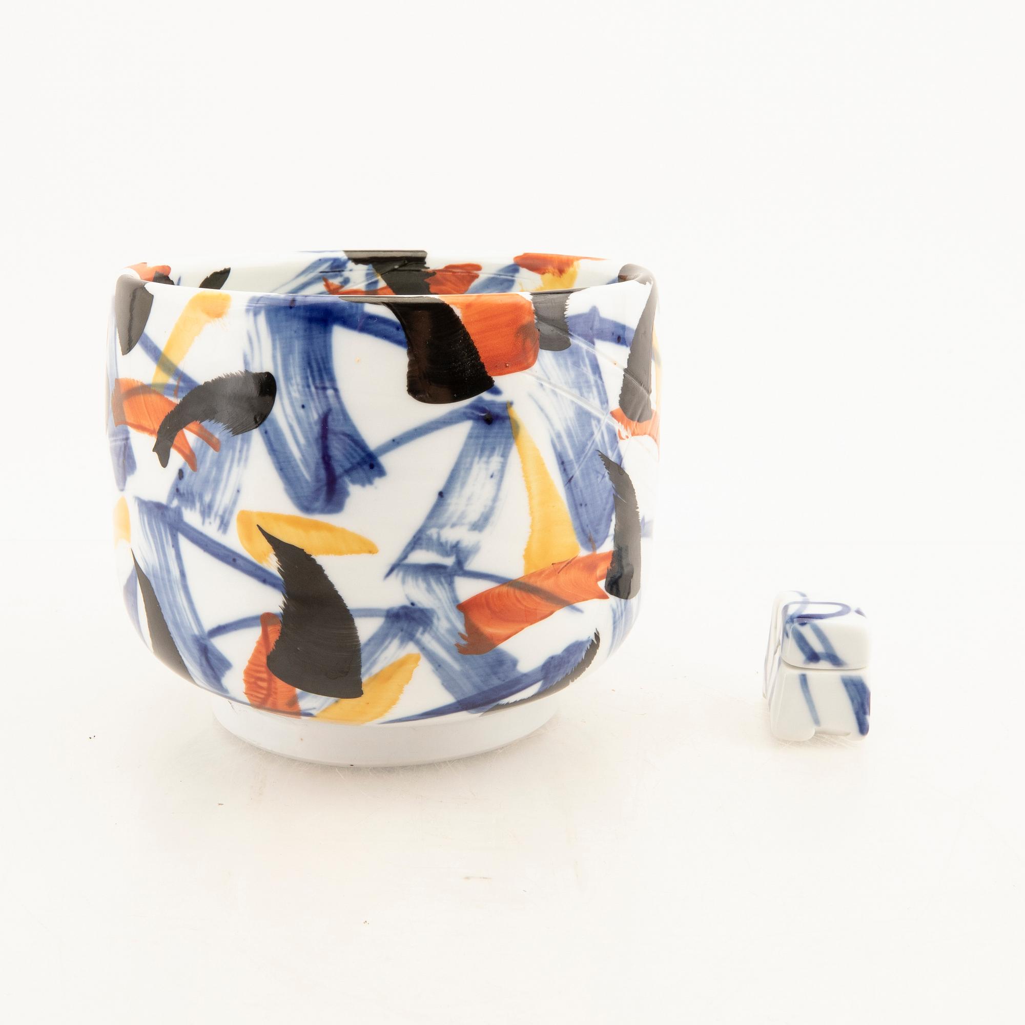 Royal Copenhagen, a signed porcealin bowl and miniature.