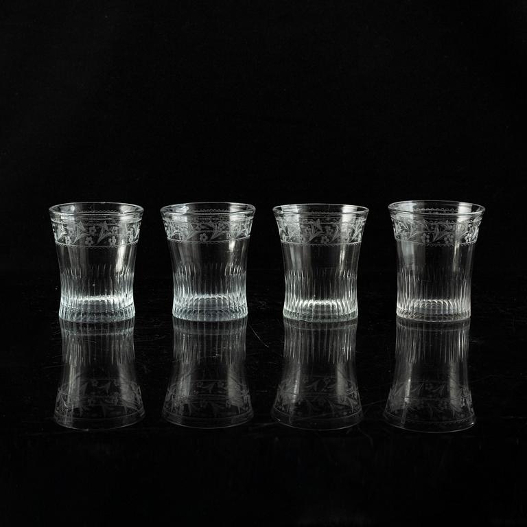 A set of 15 water glasses, 18/19th Century.
