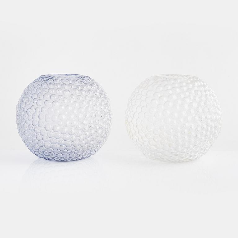 Carina Seth Andersson, a pair of vases, glass "Dagg", Firma Svenskt Tenn, Sweden.