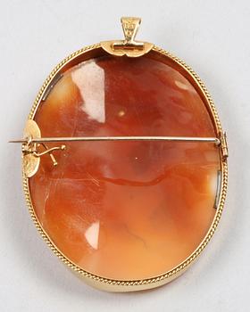 HÄNGE, guld och camé, 18k, 1941.