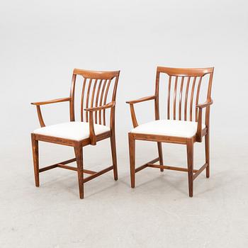 Svante Skogh, apiar of walnut "Vindö" armchairs.