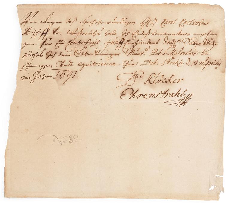 David Klöcker Ehrenstrahl, "Carolus Carlsson (Cederström)" (1642-1708).