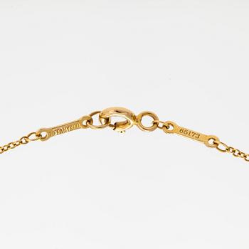 Tiffany & Co, Elsa Peretti, collier, "Diamonds by the Yard", 18K guld med en diamant ca 0.05 ct.