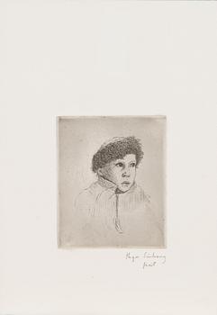 Hugo Simberg, "Gosse i pälsmössa" (Boy wearing a fur hat).