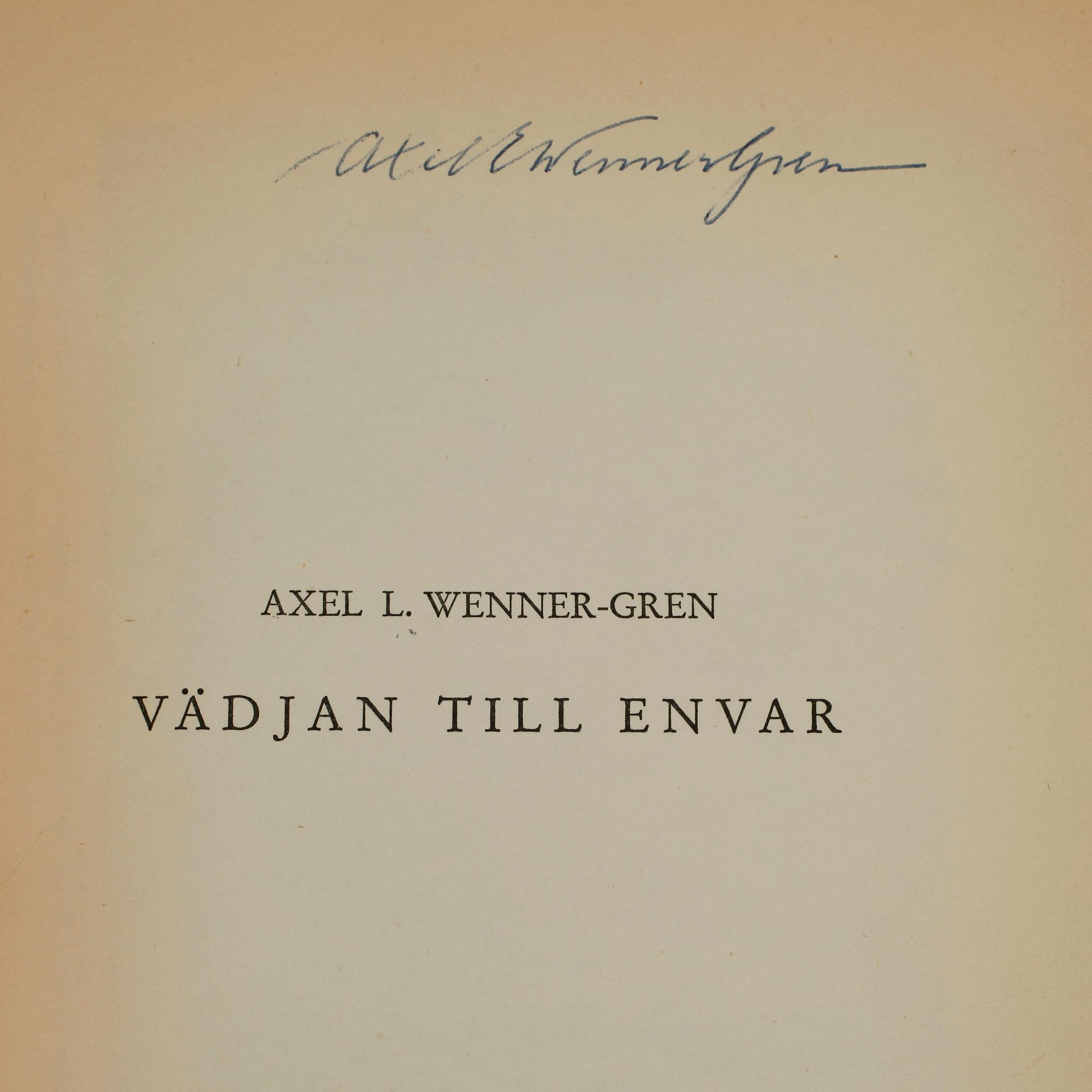AUTOGRAFER, 9 st, bla C.H. Hermansson, Axel Wenner-Gren och Carl Bildt, egenhändiga.
