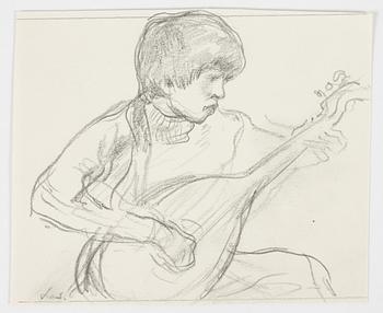 Lotte Laserstein, Boy with instrument.