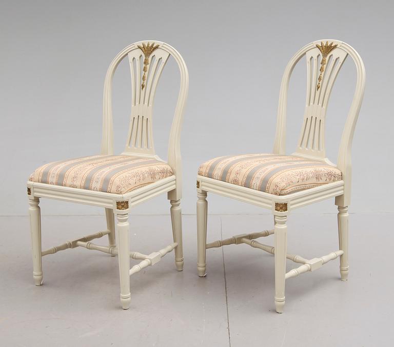 MATGRUPP, 5 delar, gustaviansk stil, 1900-talets andra hälft.