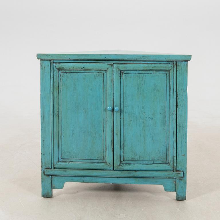 Corner Cabinet China Blue Lotus Late 20th/Early 21st Century.