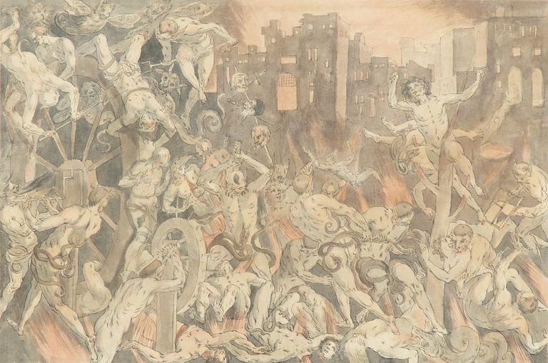 Hieronymus Bosch, his art, 18th century, Sodom & Gomorrah.