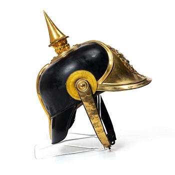 Helmet, Swedish, m/1886 for a dragoon officer, in case.