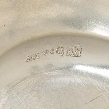 13 pieces of silover for the table, different makers including C.G.Hallberg and GAB, Sweden.