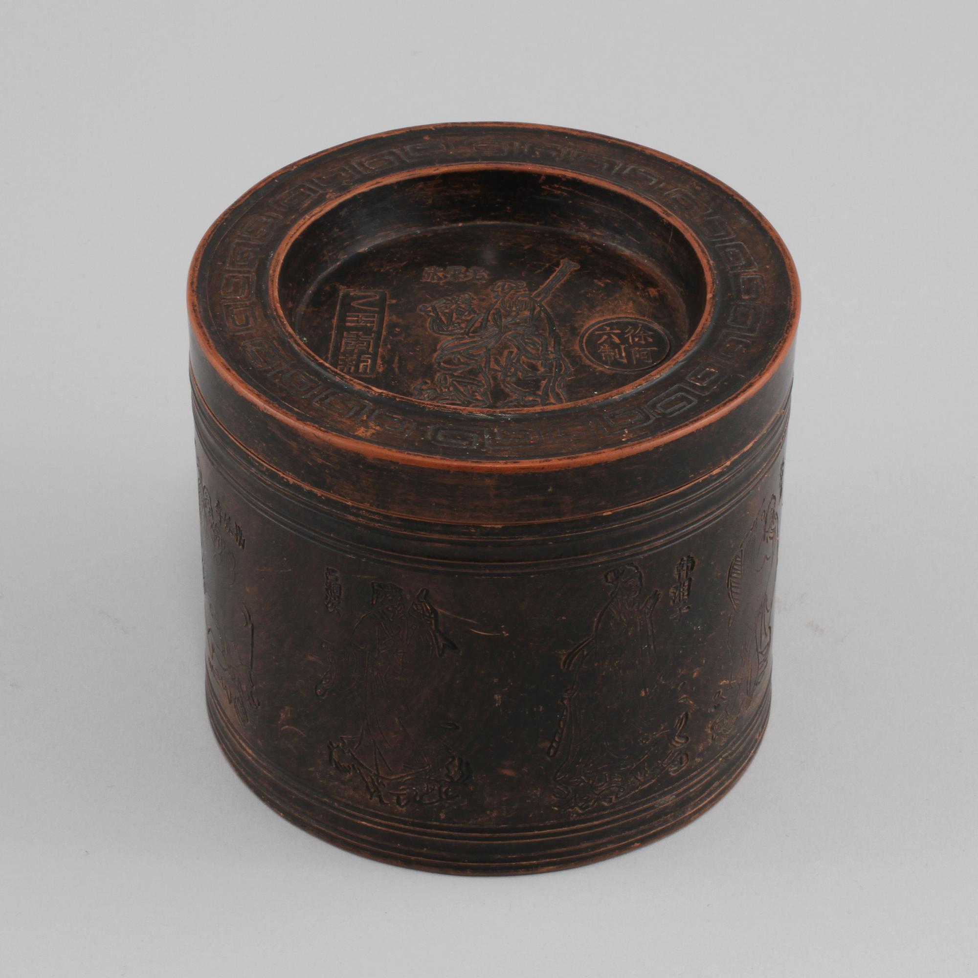 BURK med LOCK, stengods, Kina, troligen 1900-tal.