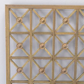 a pair of brass radiator covers, early 20th century.