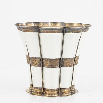 A sterling silver and enamel beaker, mark of Anton Michelsen, Copenhagen, Swedish import marks, 1955.