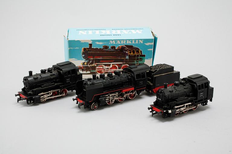 PARTI MODELLTÅG, 29 delar, huvudsakligen Märklin, Tyskland, 1900-talets andra hälft.