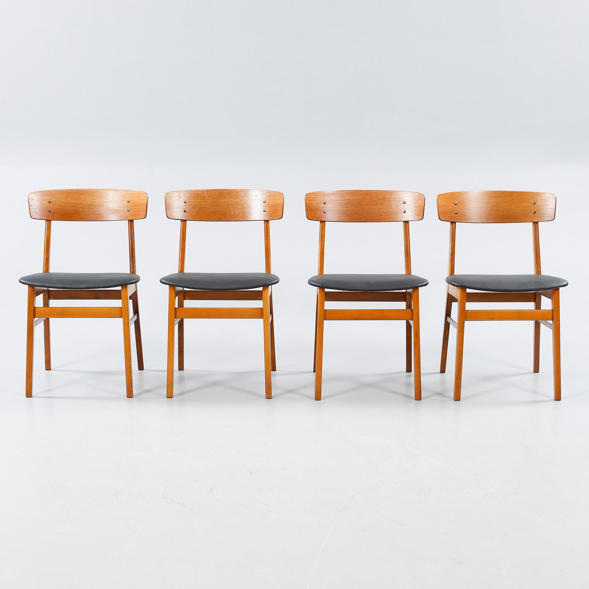 Four 1950/60s Farstrup chairs.