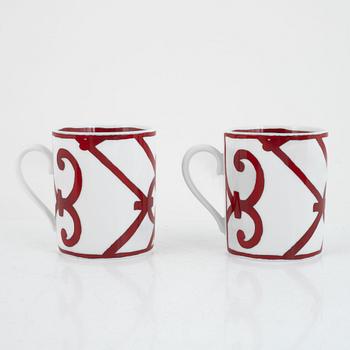 Hermès, mugs, a pair, "Balcon du Guadalquivir".