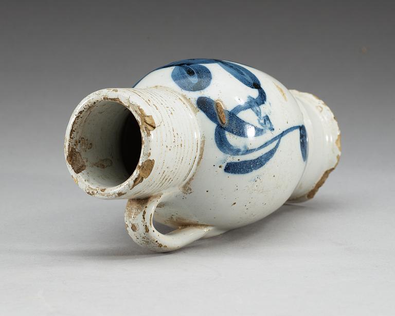 A Norweigan faience jar, 18th Century, presumably Drammen.