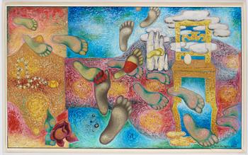 Erik Olson, oil on canvas, signed and dated 1966.